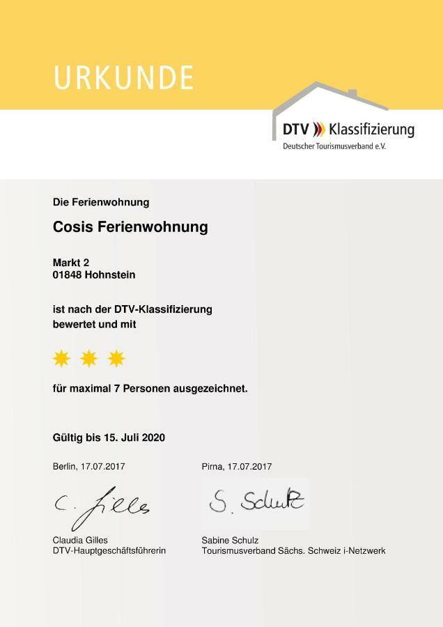 Cosis Ferienwohnung Hohnstein Eksteriør bilde